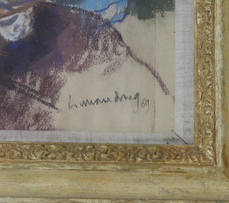 William Dring (1904-1990), pastel, 'Melissa and the boys', signed and dated '69, label verso, 50 x 40cm